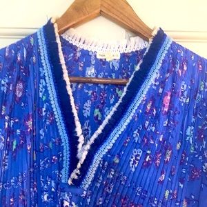 Poupette St Barth blue floral cover up